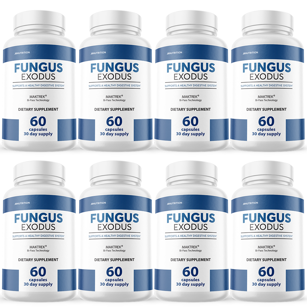 Fungus Exodus - Digestive System Dietary Supplement 60 Capsules (8 Pack)